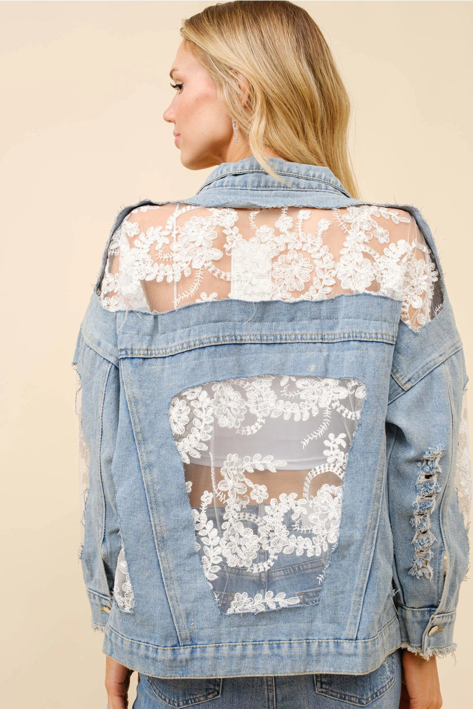 Grace Lace Denim Jacket