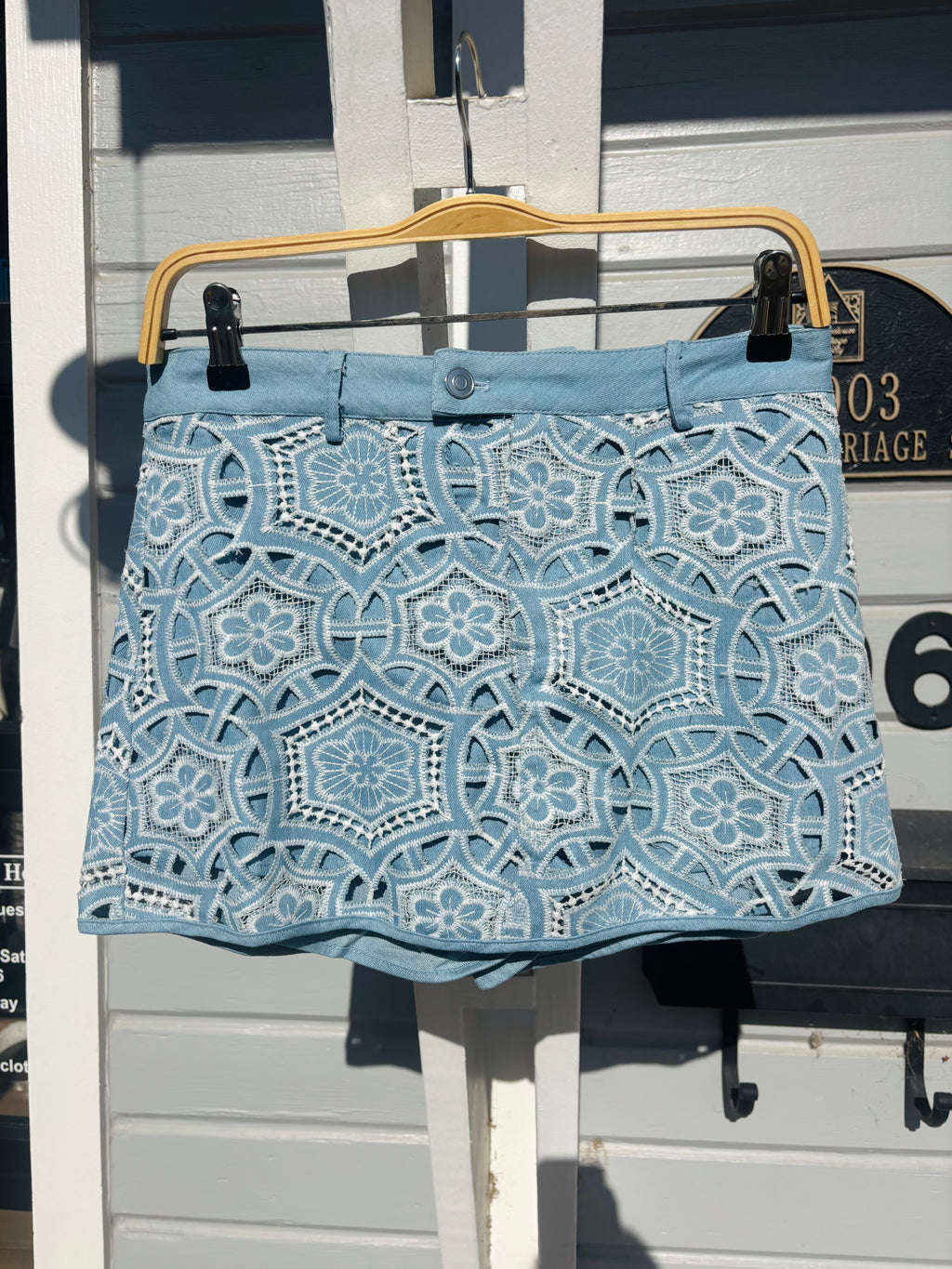 The Prairie Bloom Denim Skort