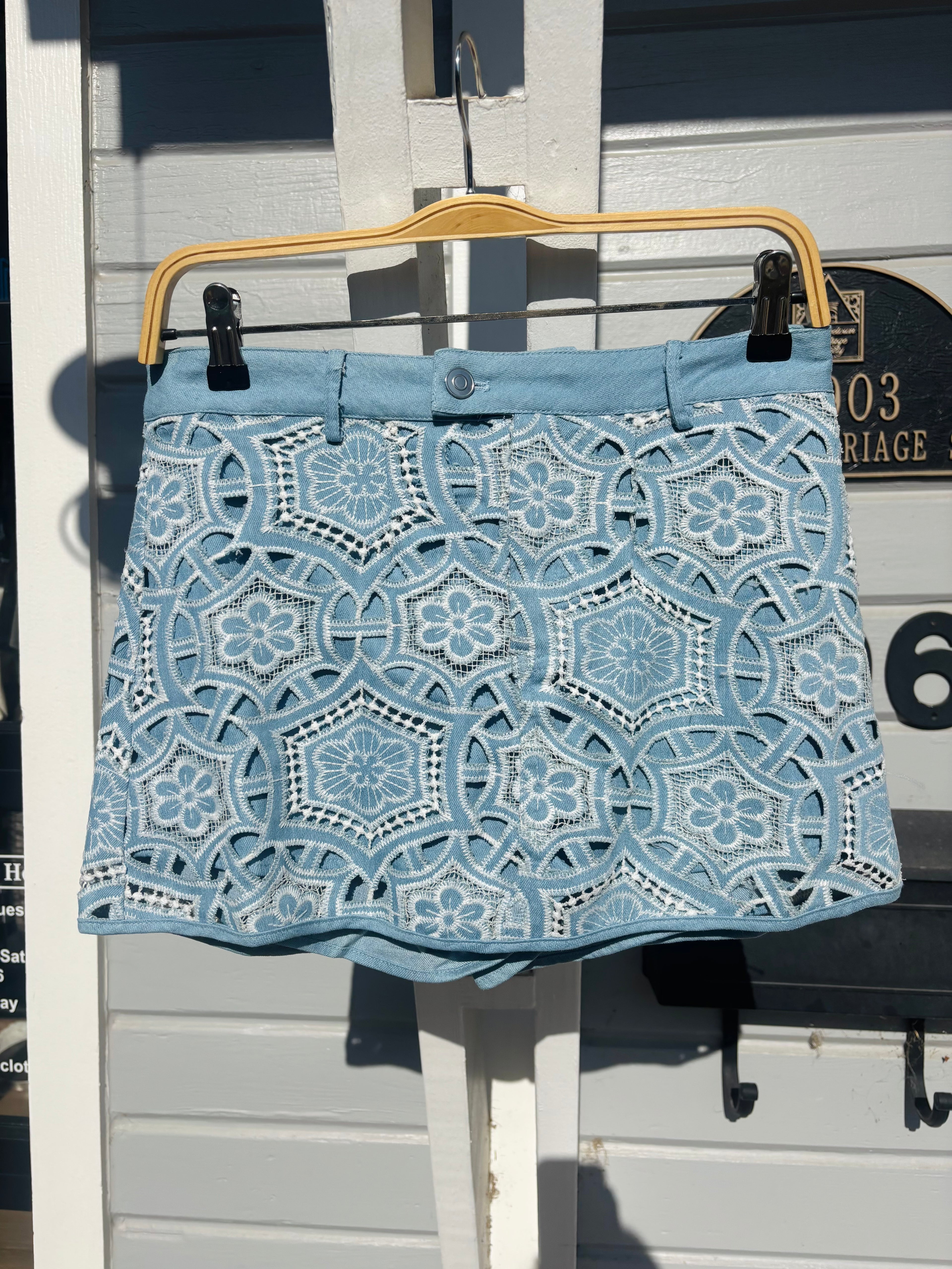 The Prairie Bloom Denim Skort