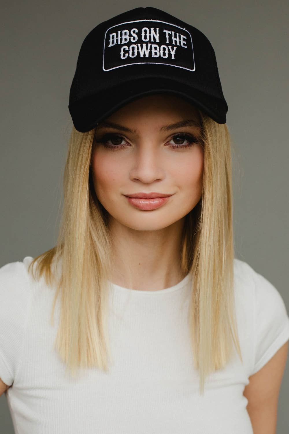 Black Dibs On The Cowboy Trucker Hat