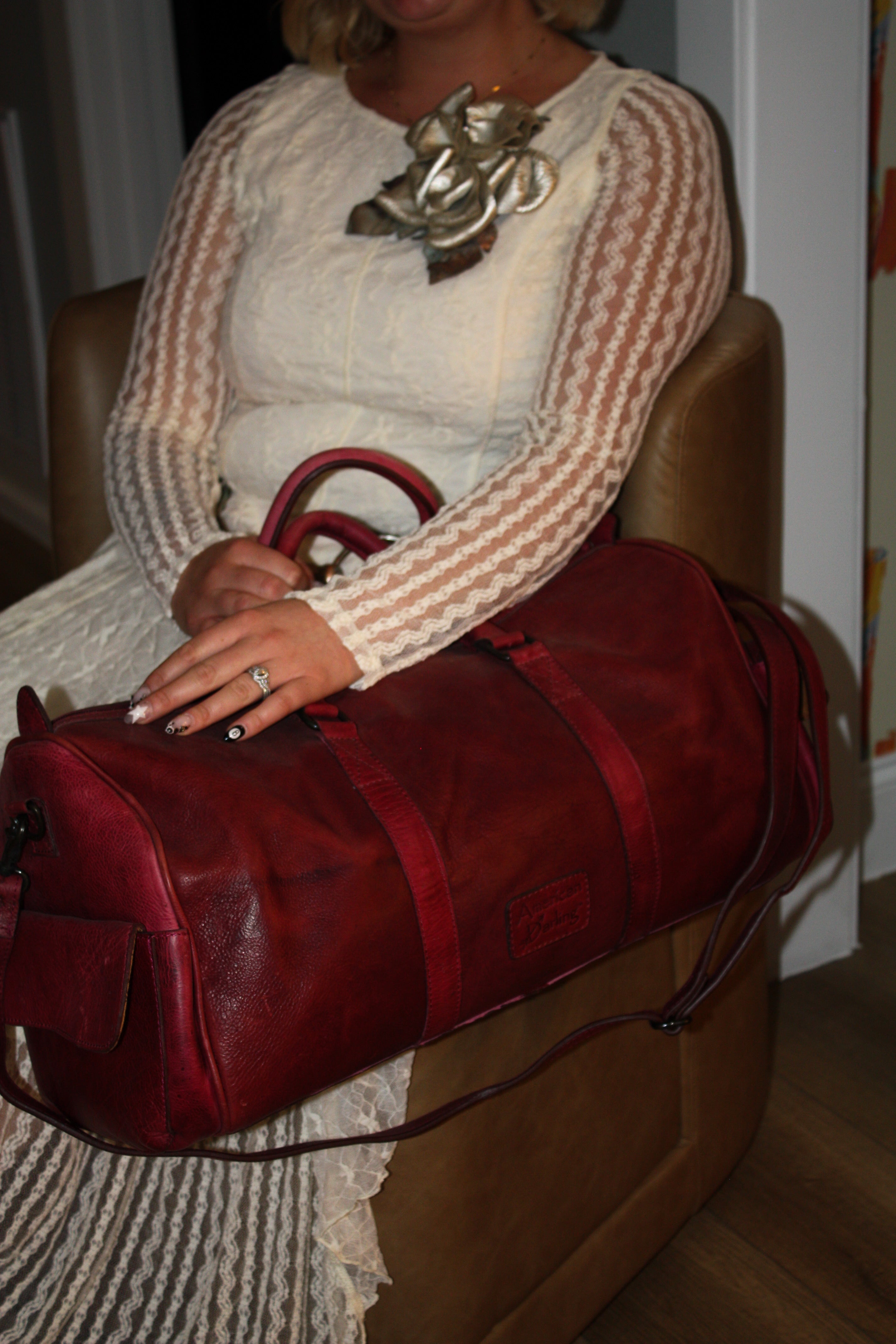 The American Darling pink duffle