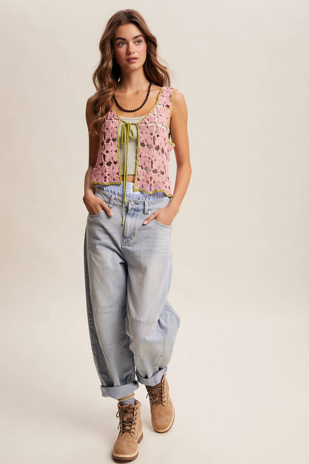 Daisy Lane Crochet Tie Vest