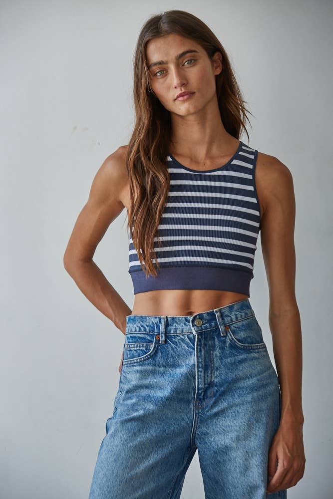 Coastal Stripe Racerback Brami