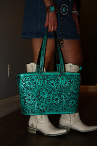 American Darling Turquoise Tote