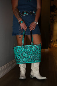 American Darling Turquoise Tote