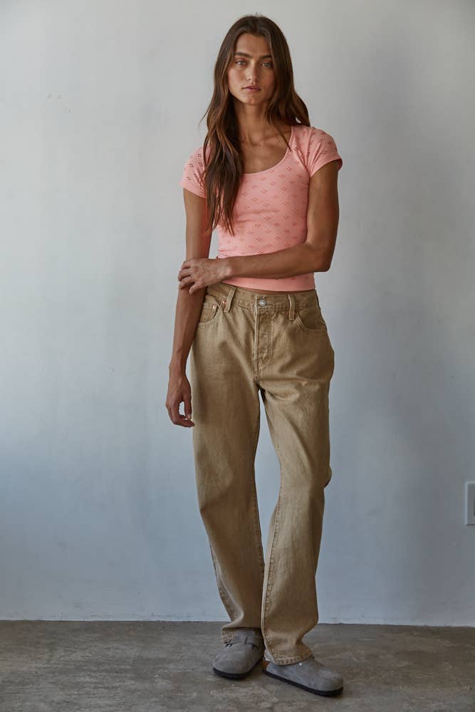 Everyday Eyelet Seamless Tee
