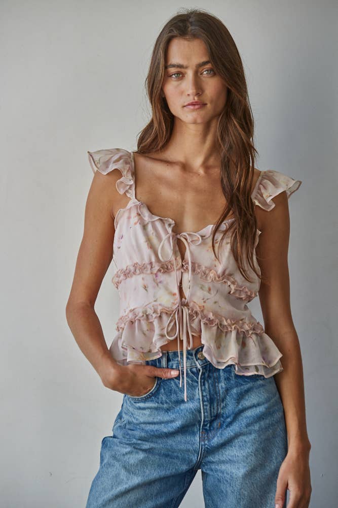 Blushing Meadow Floral Top