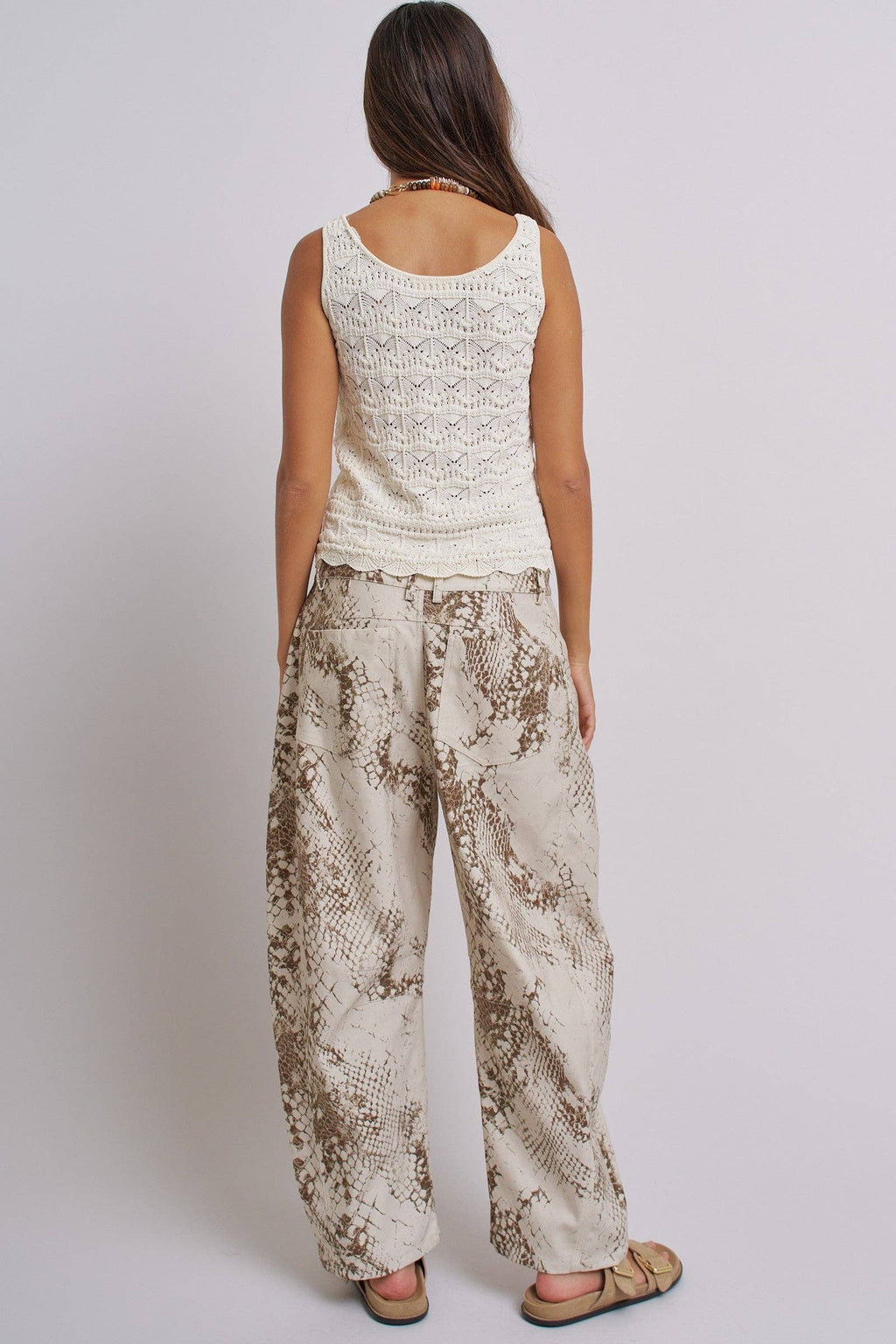 Sweet Magnolia Pointelle Button Tank