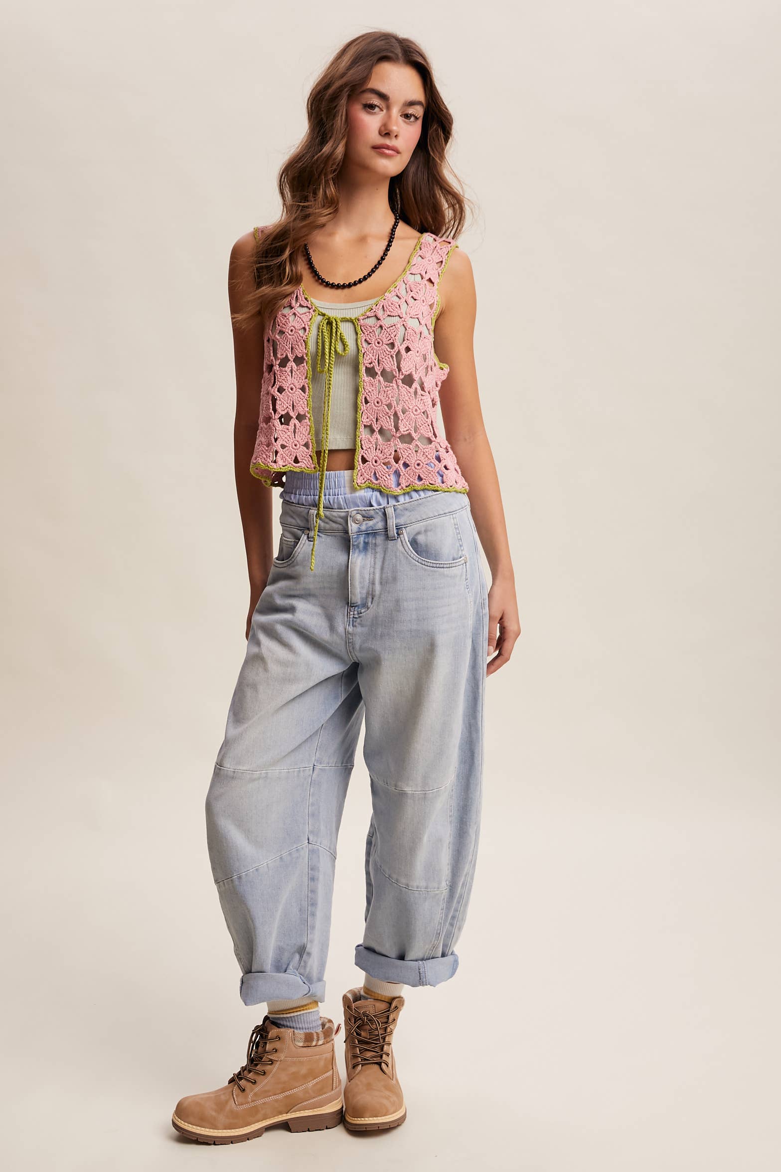 Daisy Lane Crochet Tie Vest