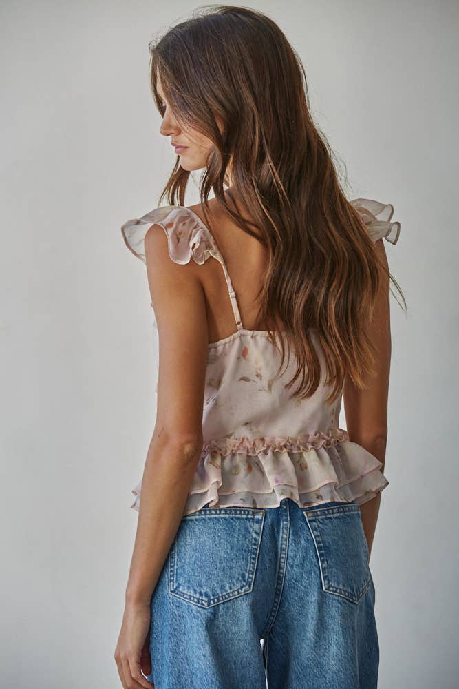 Blushing Meadow Floral Top