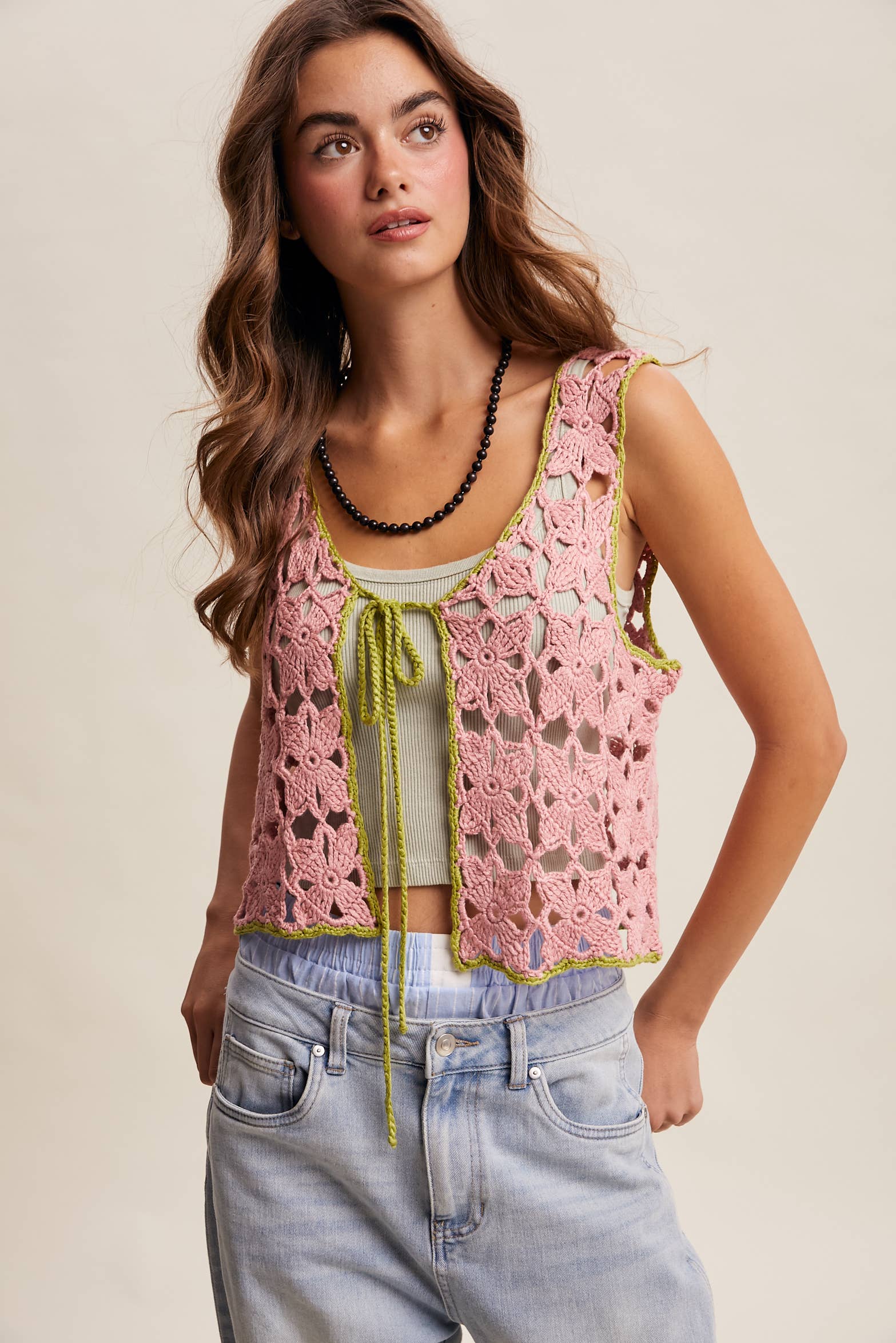 Daisy Lane Crochet Tie Vest