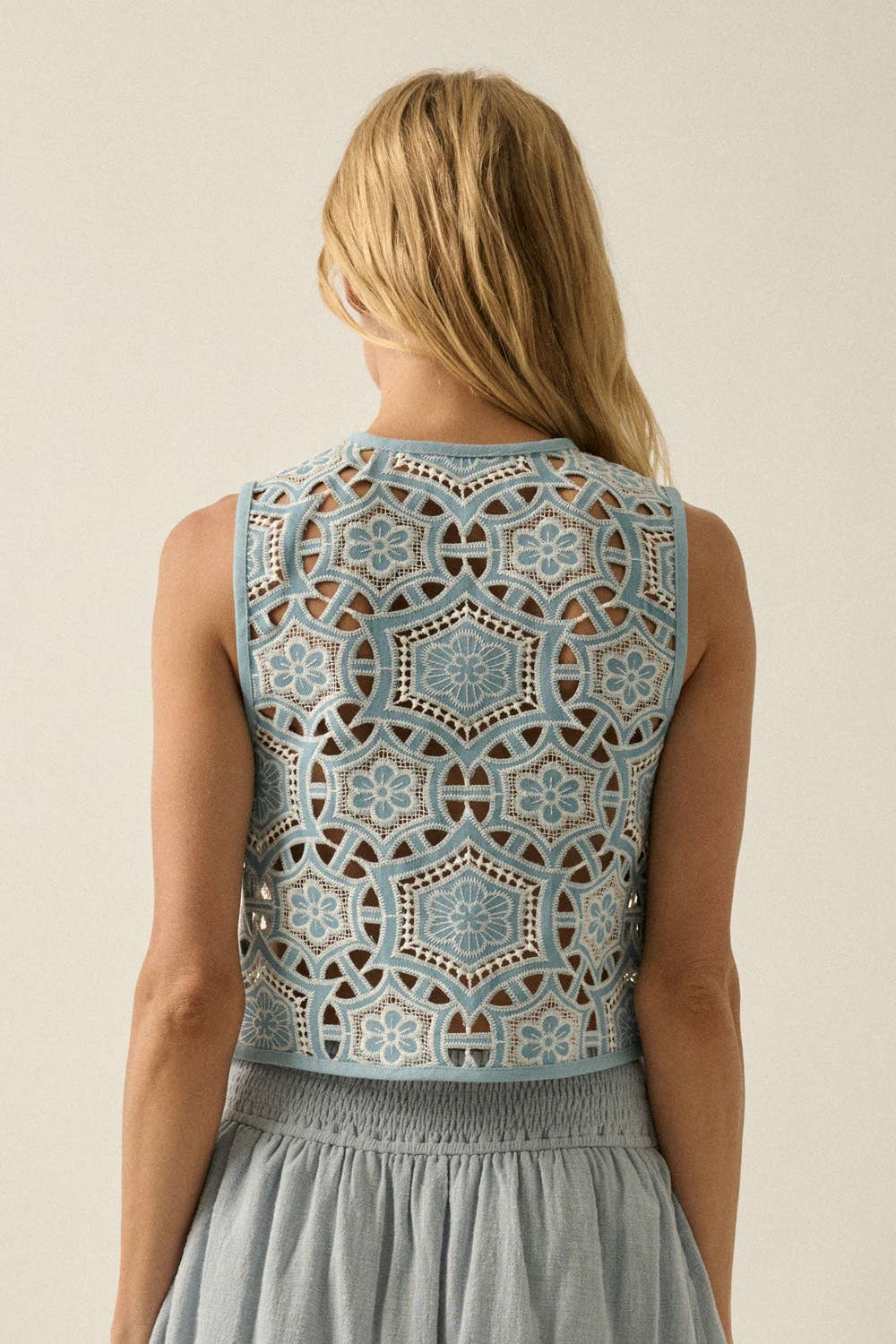 The Prairie Bloom Denim Vest