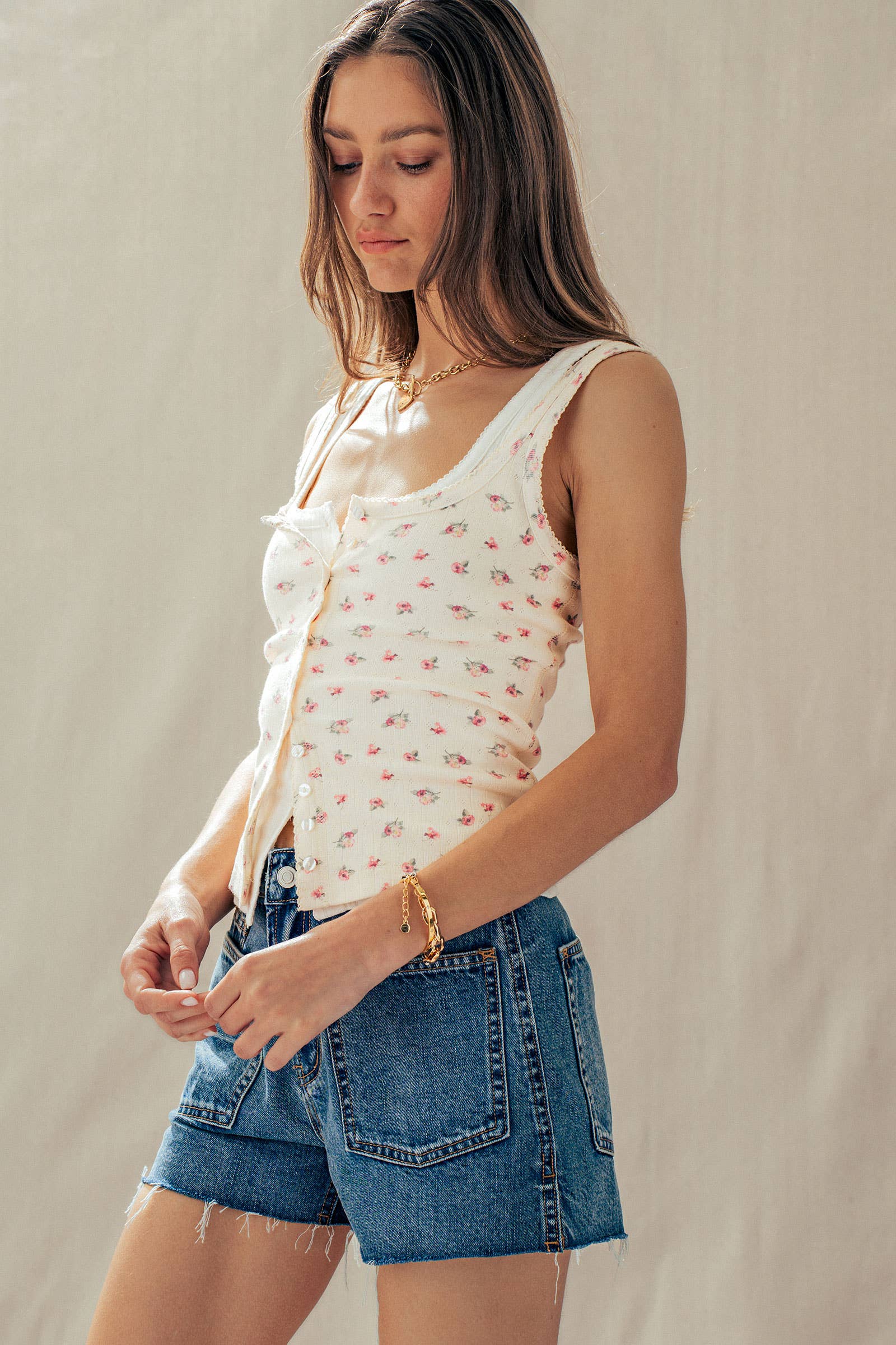 The Wildflower Button Tank