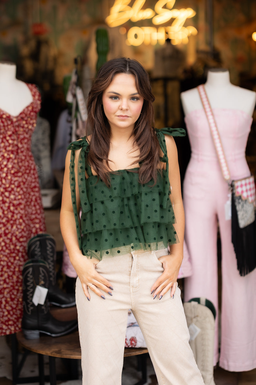 Emerald Moon Tiered Ruffle Top