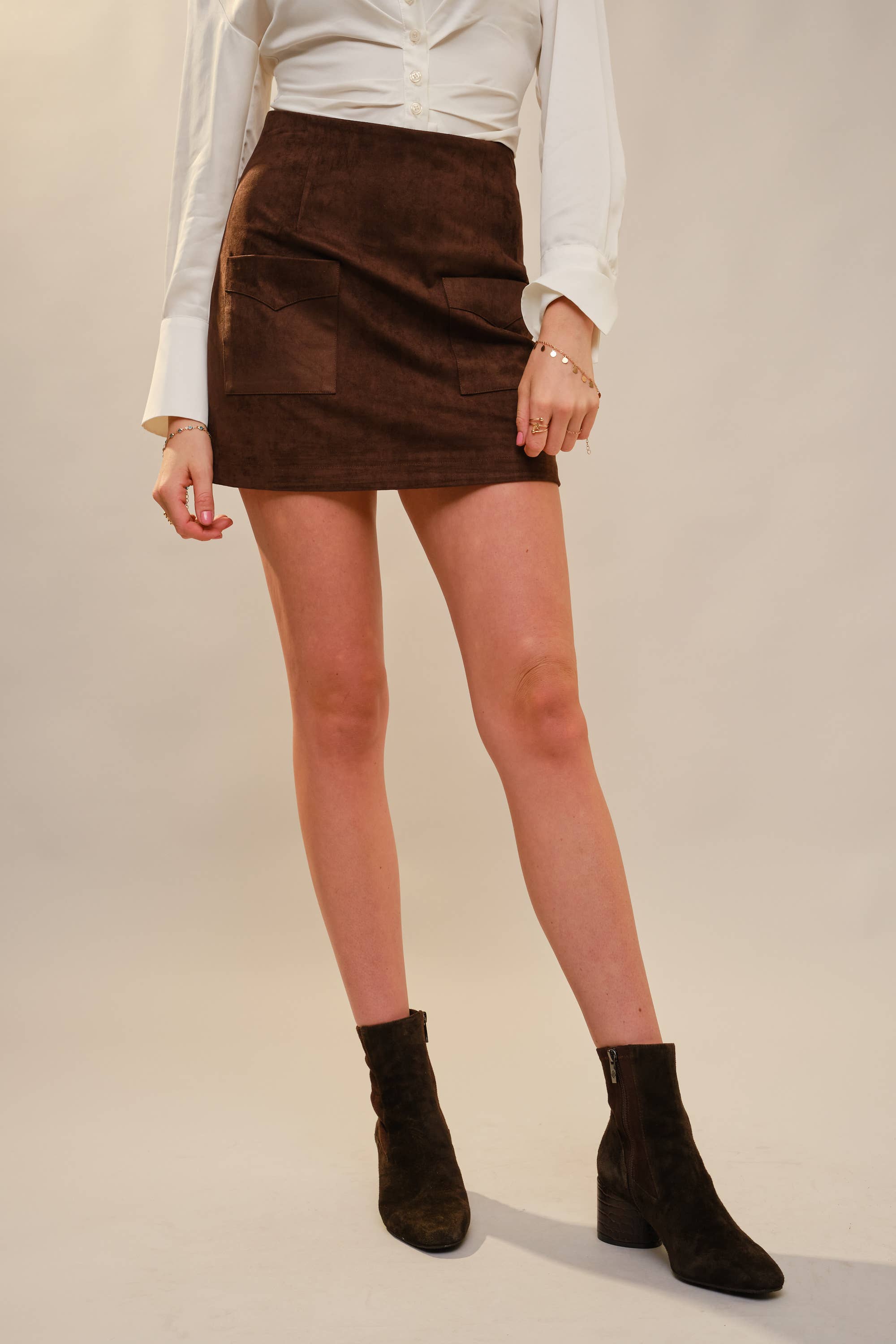 Saddle Ridge Faux Suede Mini Skirt