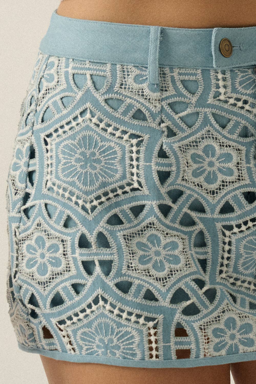 The Prairie Bloom Denim Skort
