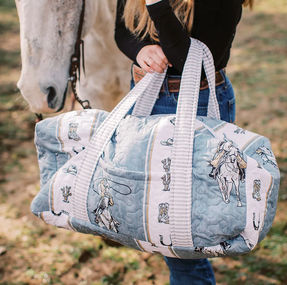 The Dust & Denim Quilted Weekender Duffle Bag