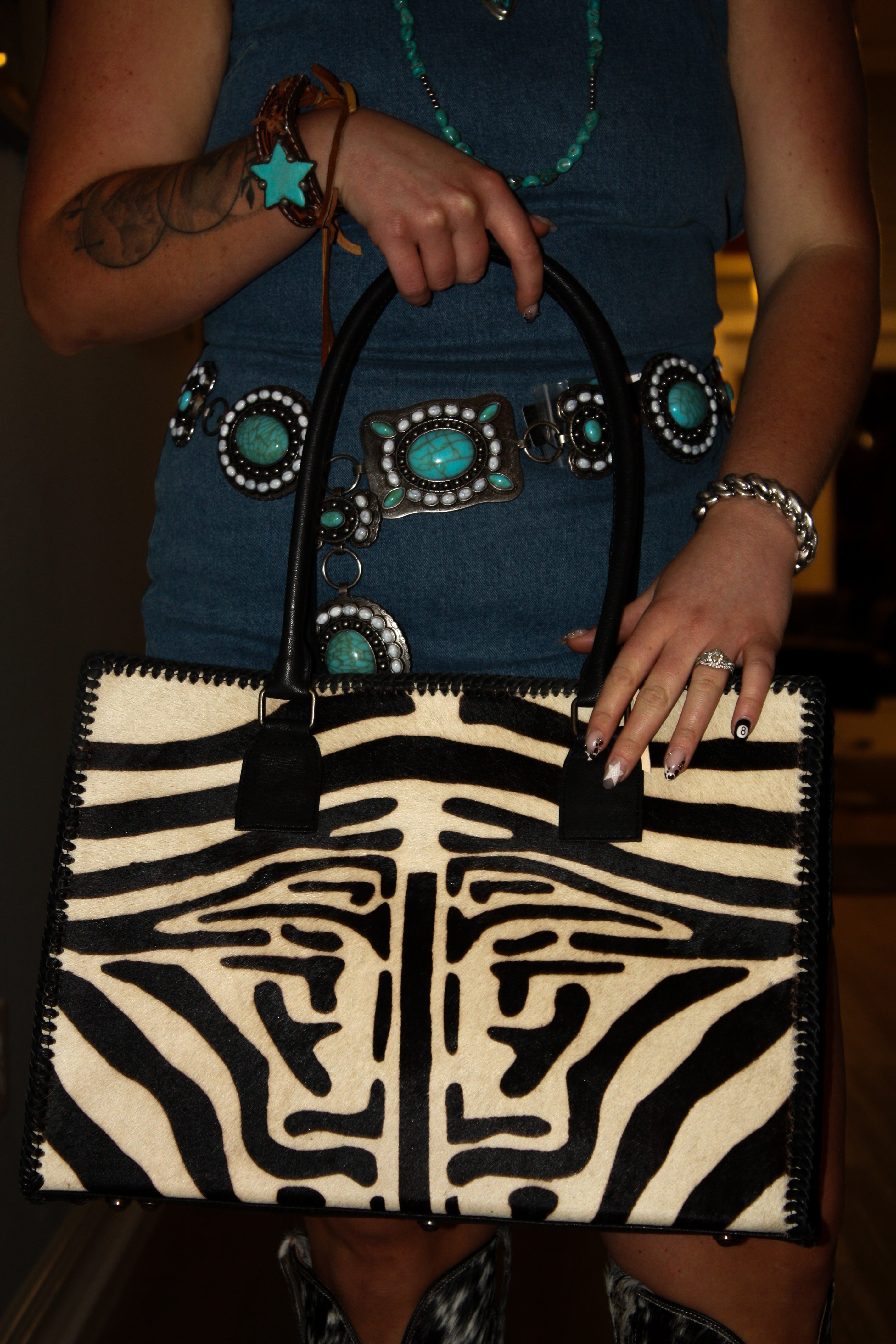 American Darling Zebra Tote
