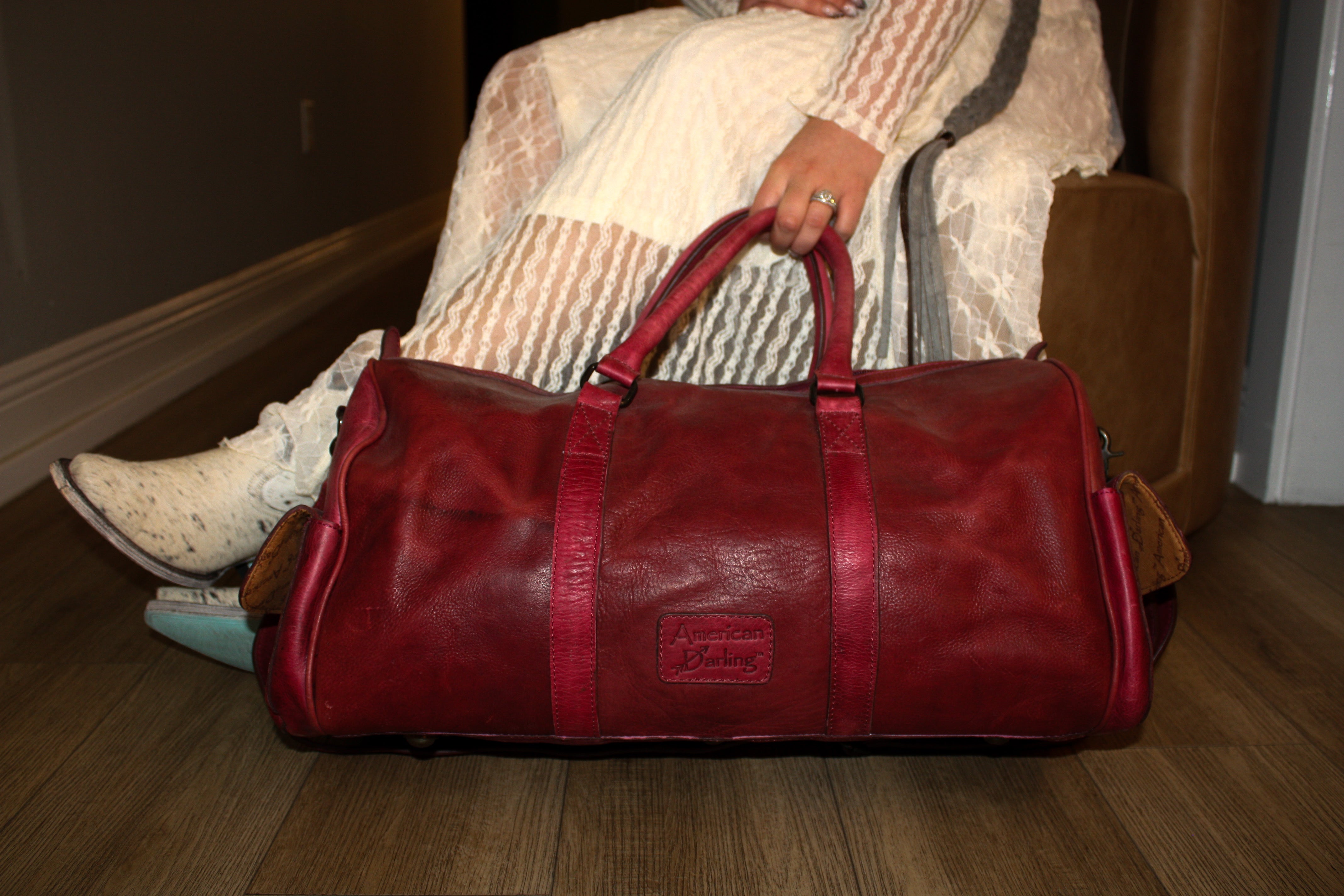 The American Darling pink duffle