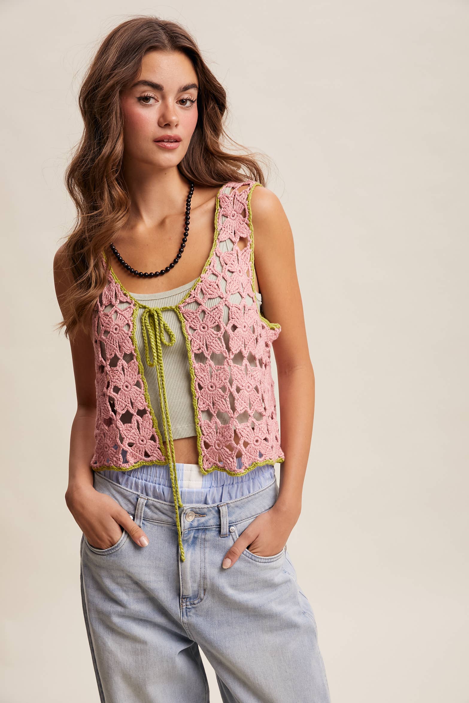 Daisy Lane Crochet Tie Vest