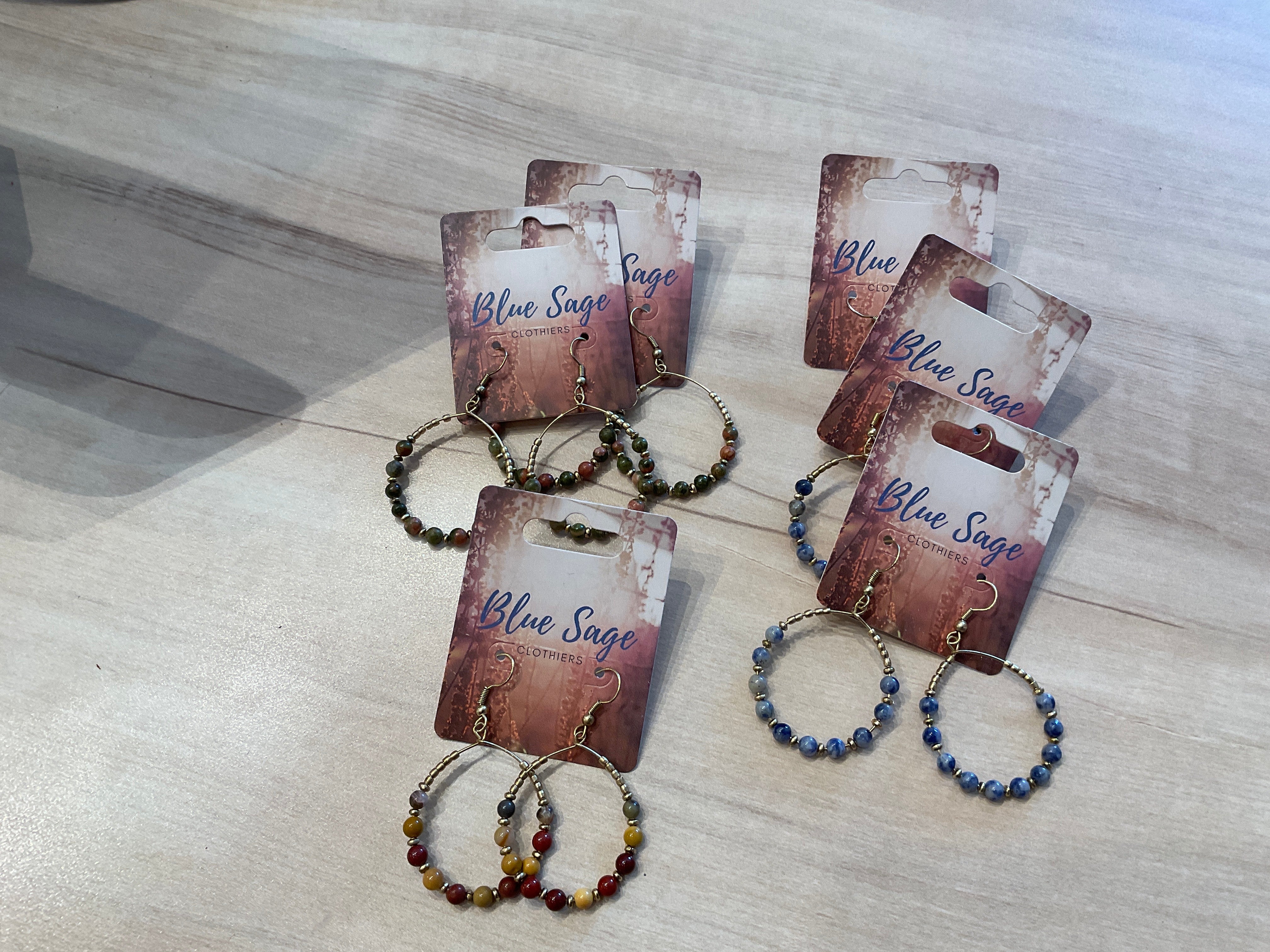Beaded Hoop Earrings