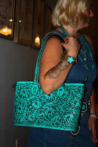 American Darling Turquoise Tote