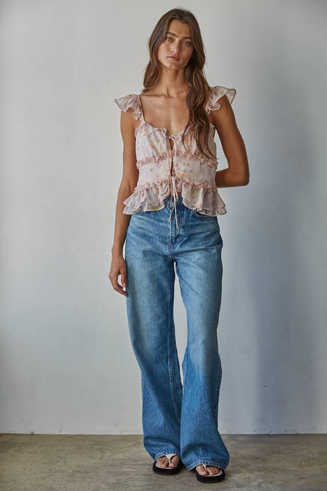 Blushing Meadow Floral Top