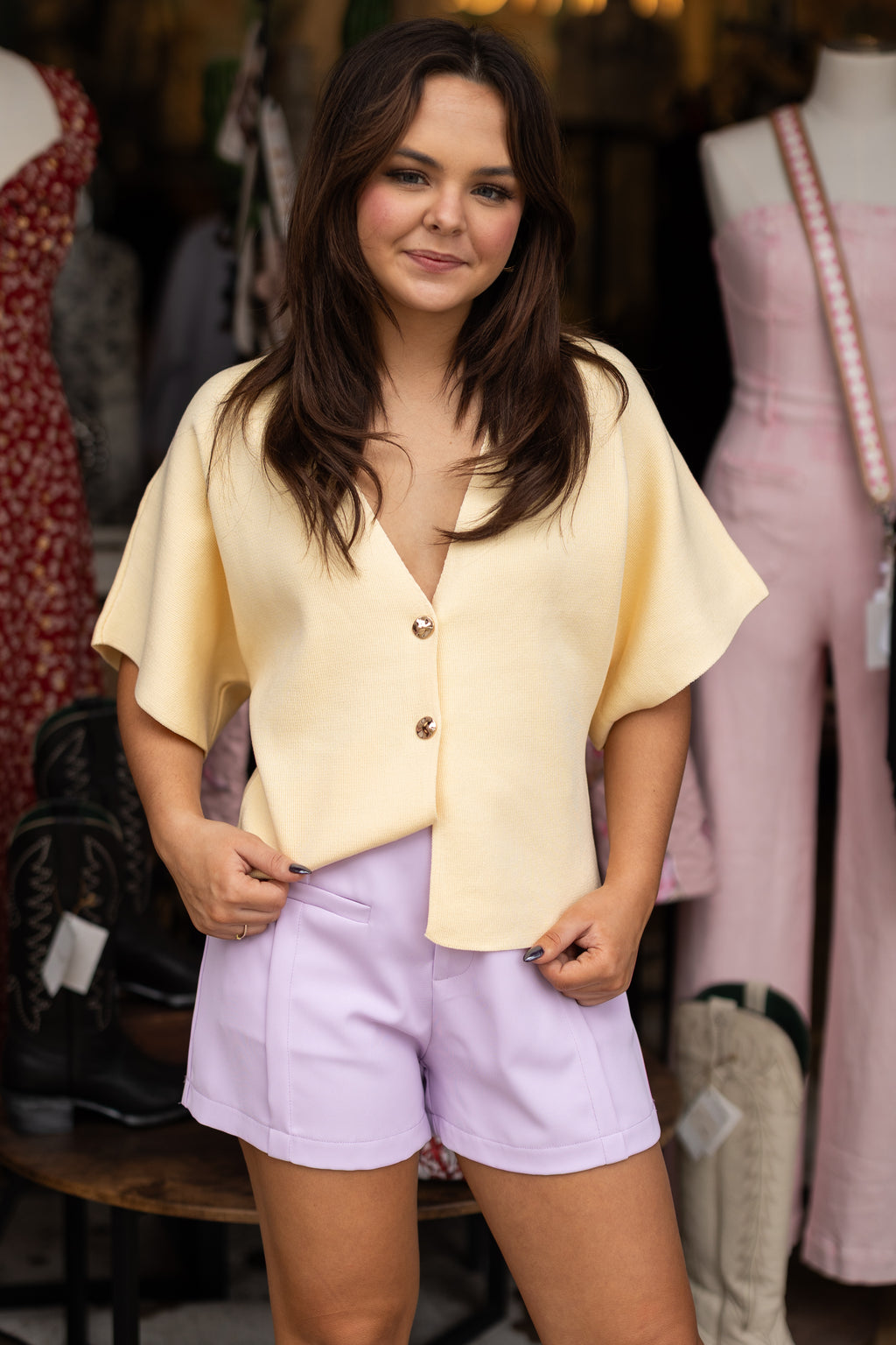 Lavender Luxe Tailored Shorts