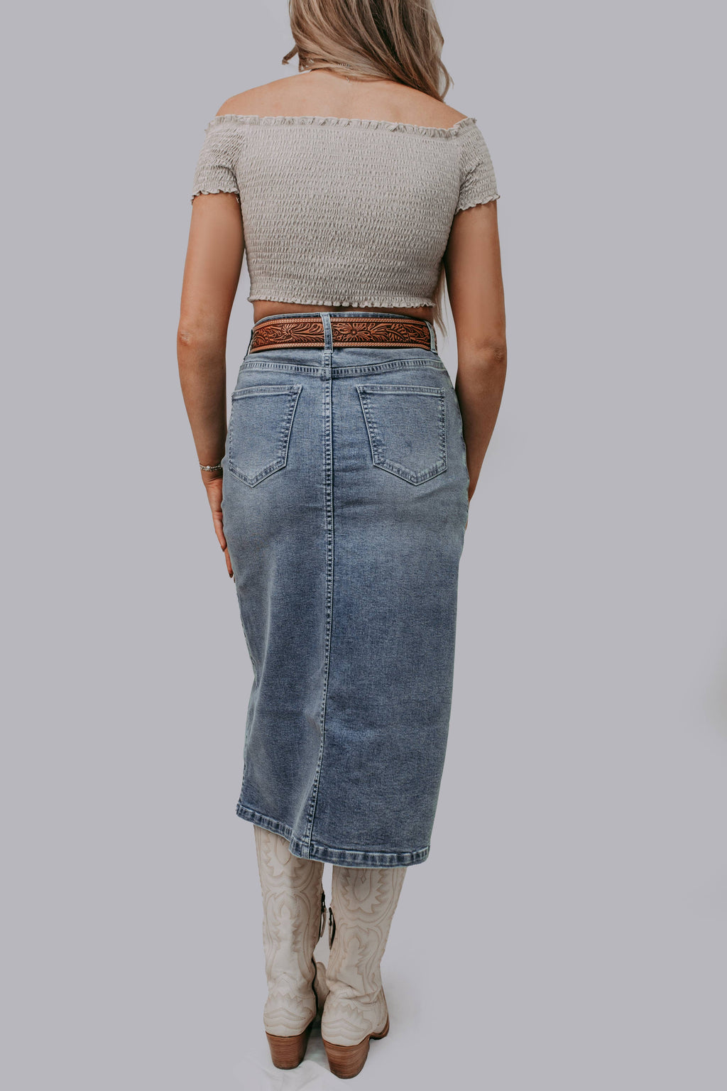 Lucky Horseshoe Denim Skirt