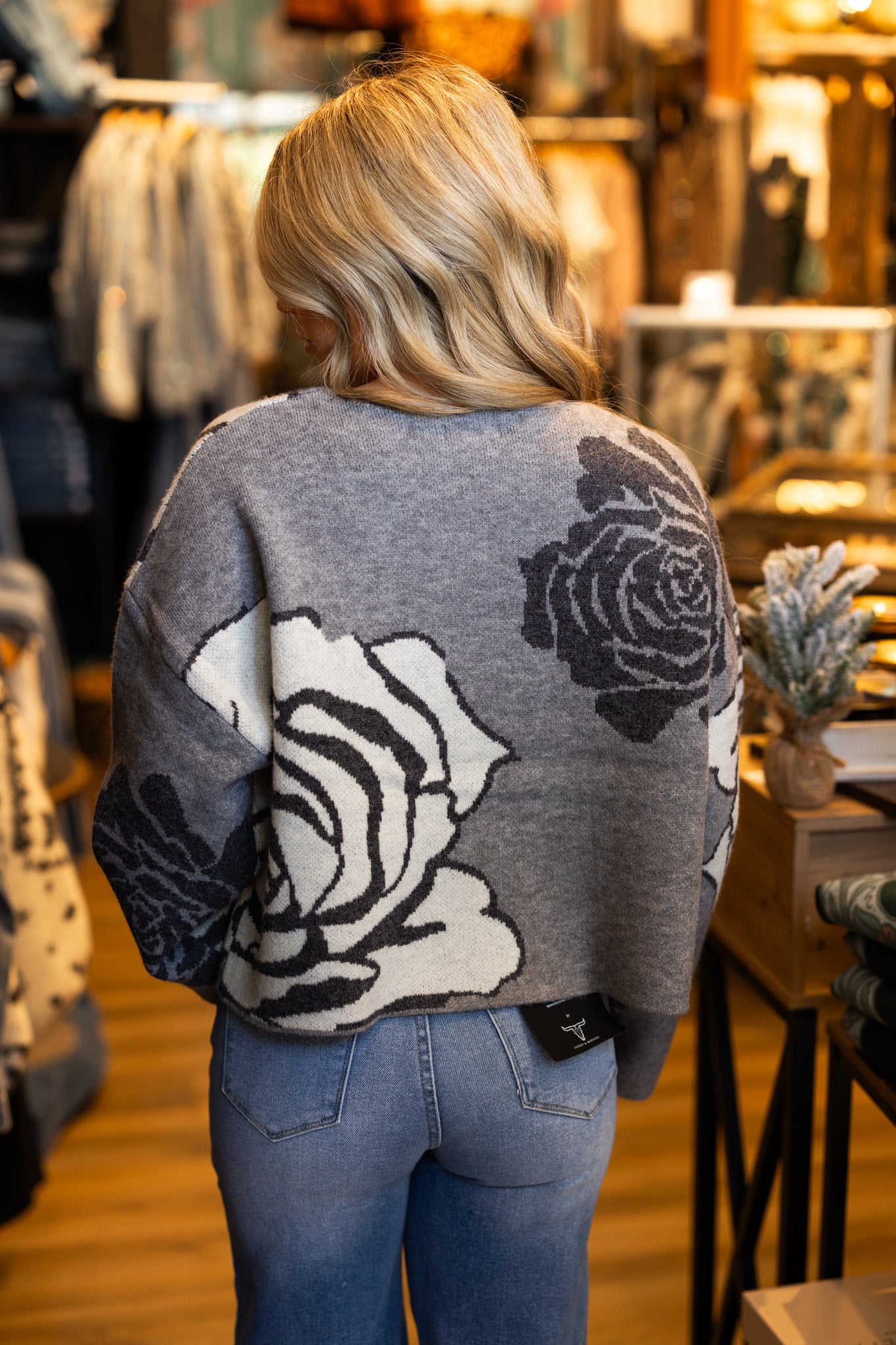 Silver Bloom Sweater