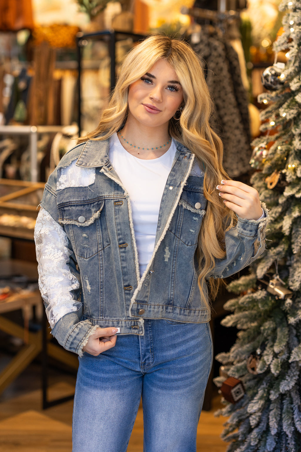 Grace Lace Denim Jacket
