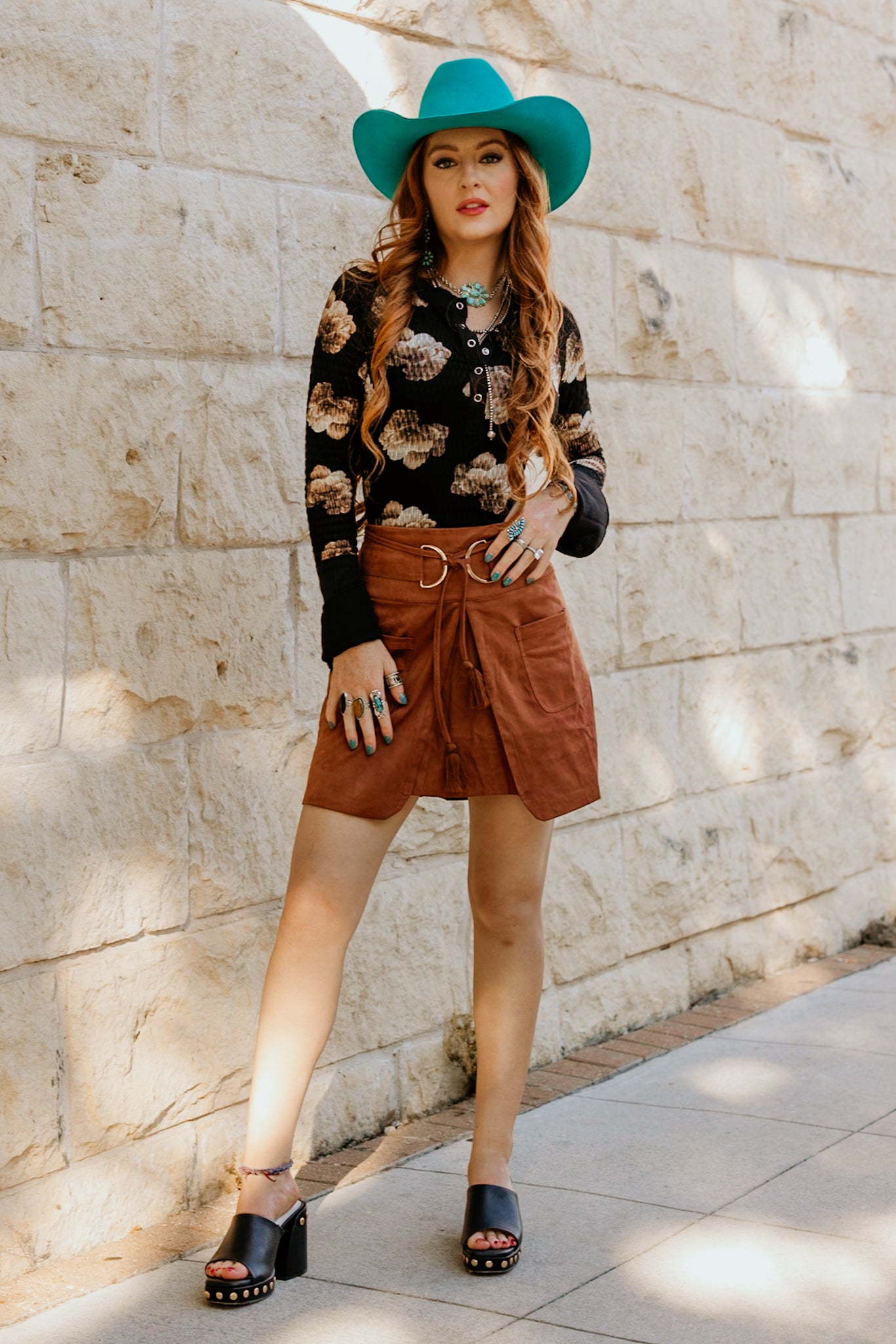 Sierra Tassel Suede Skirt