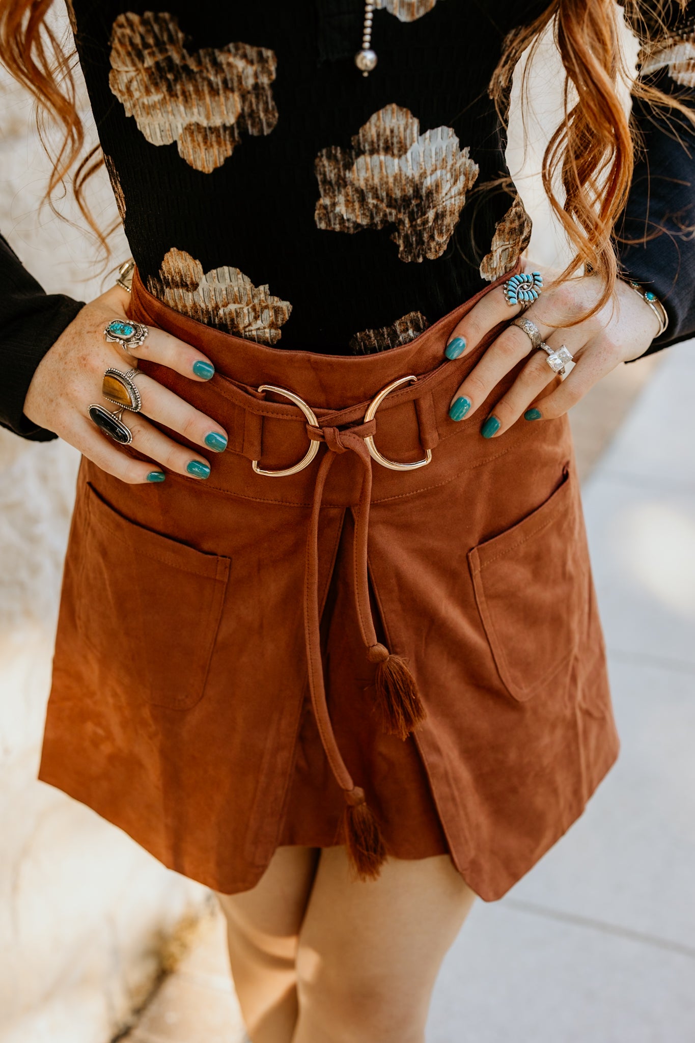 Sierra Tassel Suede Skirt