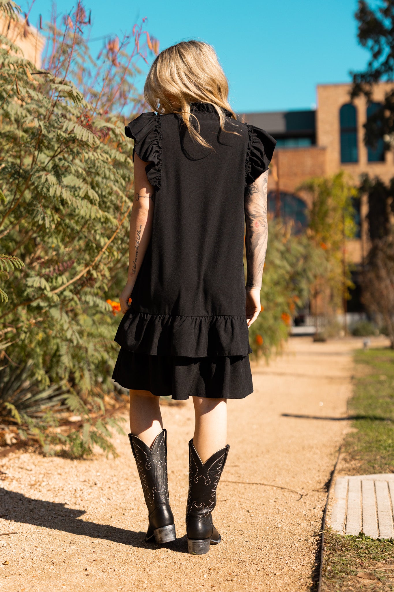 Cactus Blossom Ruffle Dress