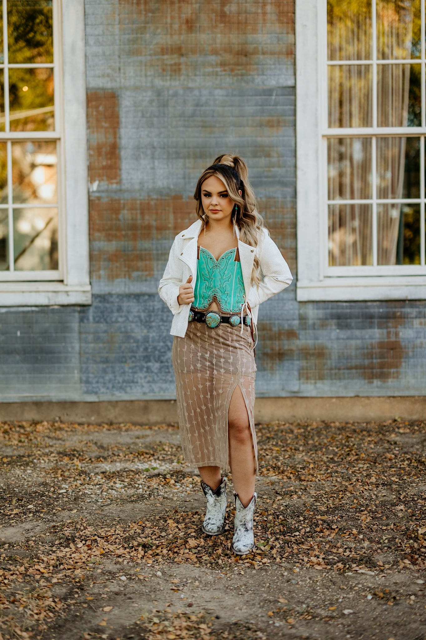 Upcycled Boot Top Corset