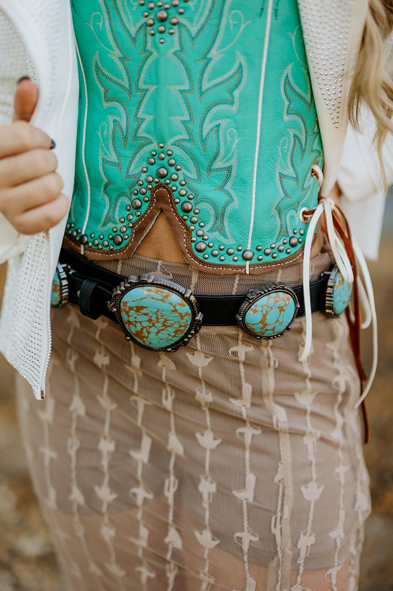 Upcycled Boot Top Corset