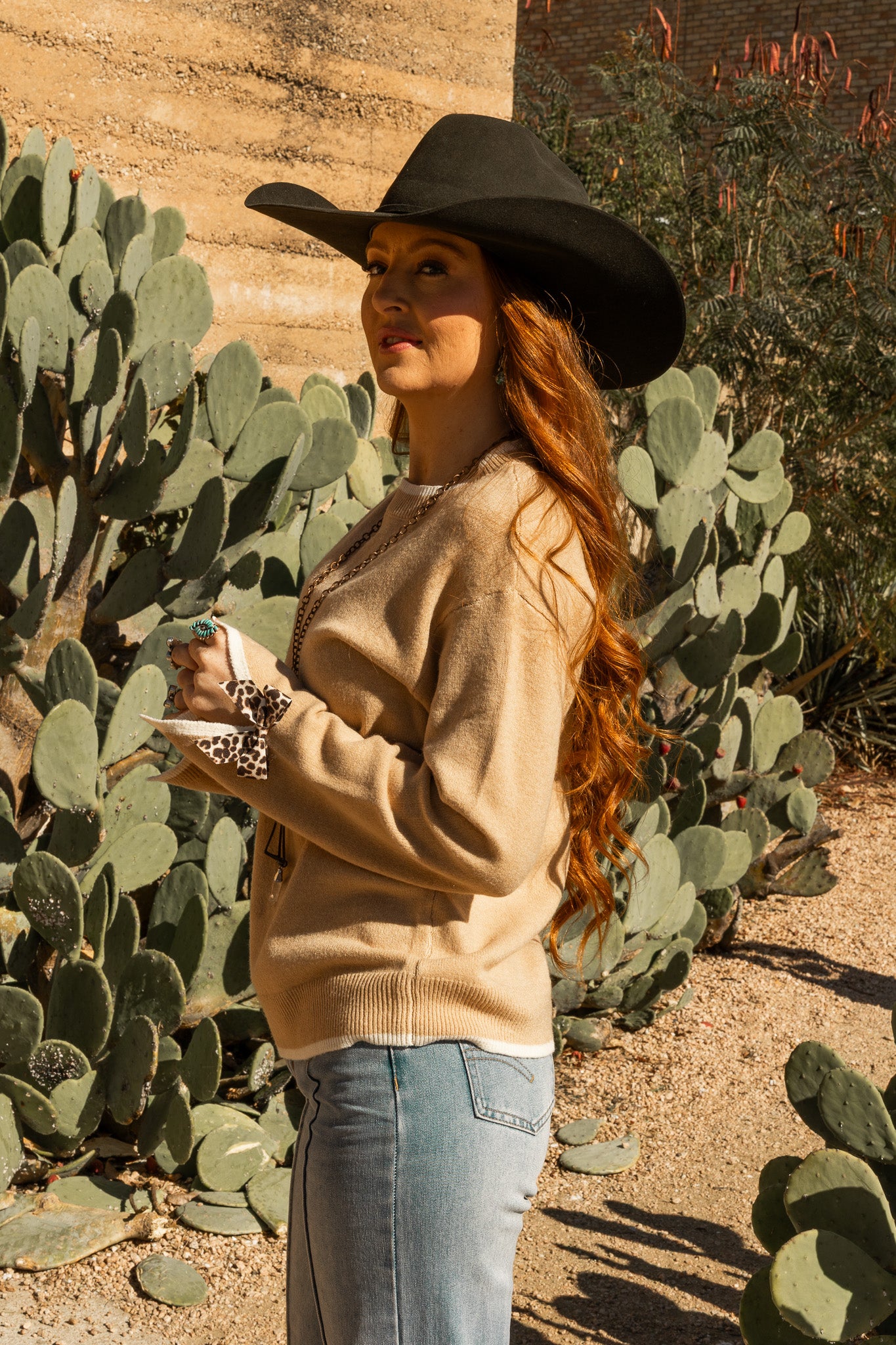 Desert Cat Cowgirl Sweater