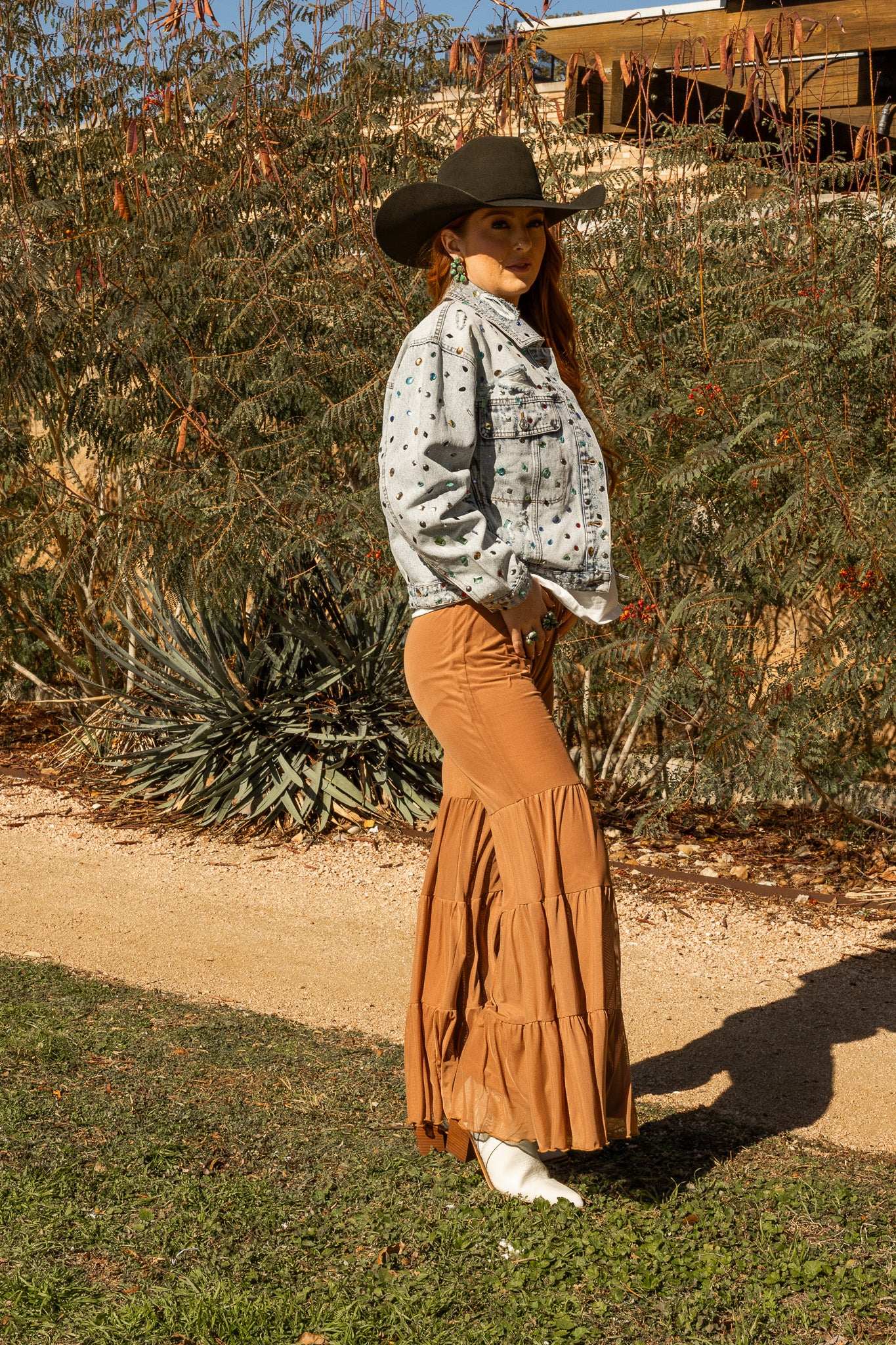 Boho Saddle Tiered Bell Bottoms
