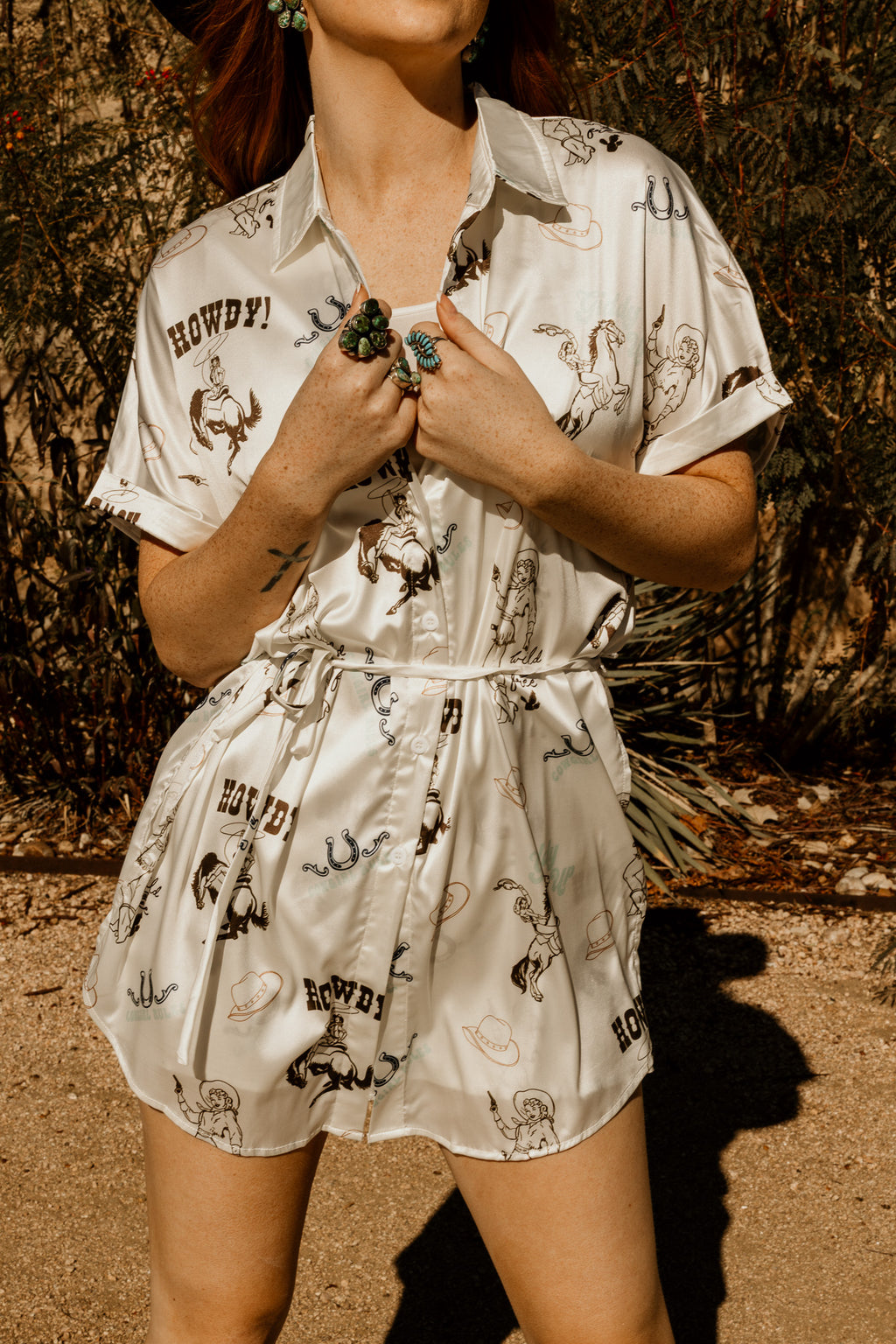 Howdy Darling Western Shirt Dress