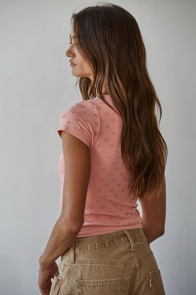 Everyday Eyelet Seamless Tee