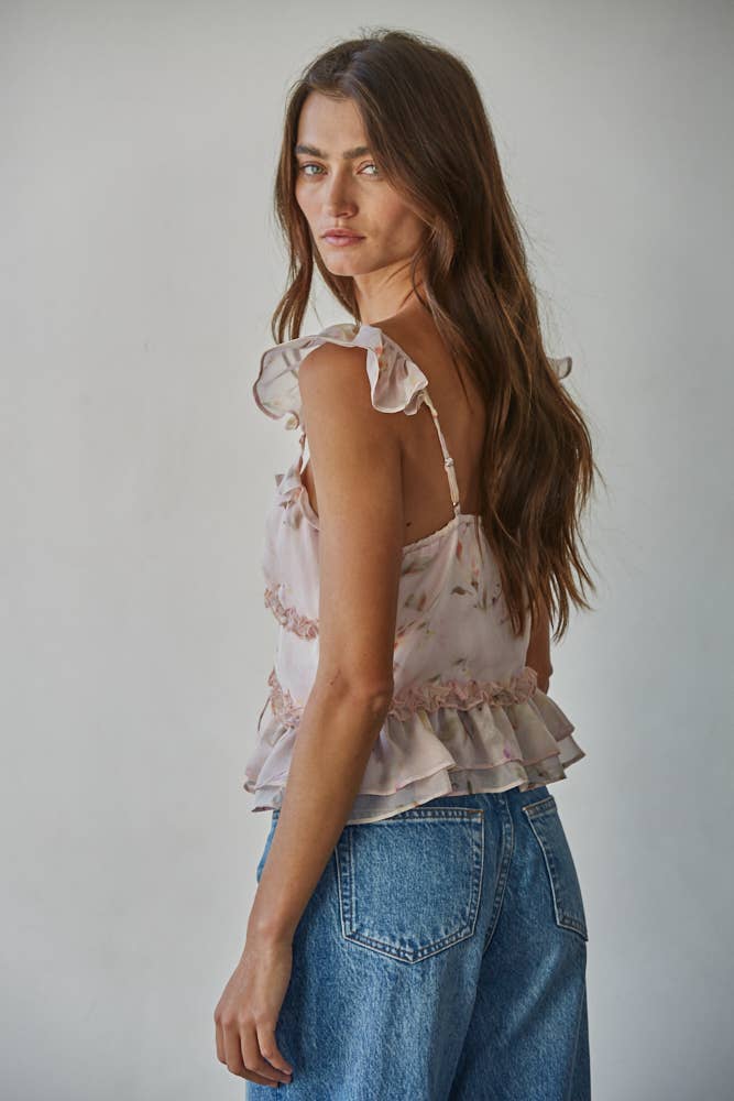 Blushing Meadow Floral Top