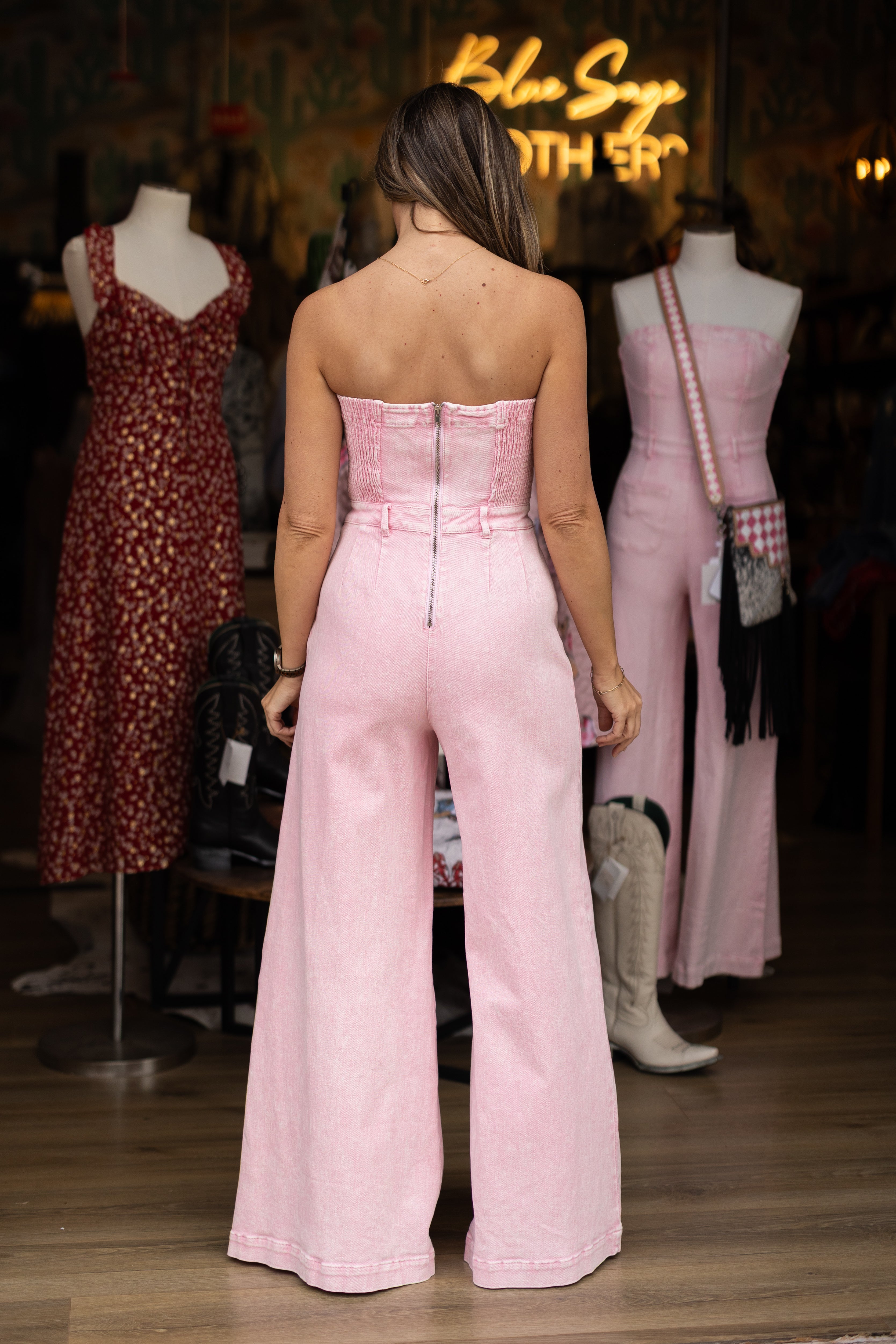 Blush Coast Smocked Jumpsuit