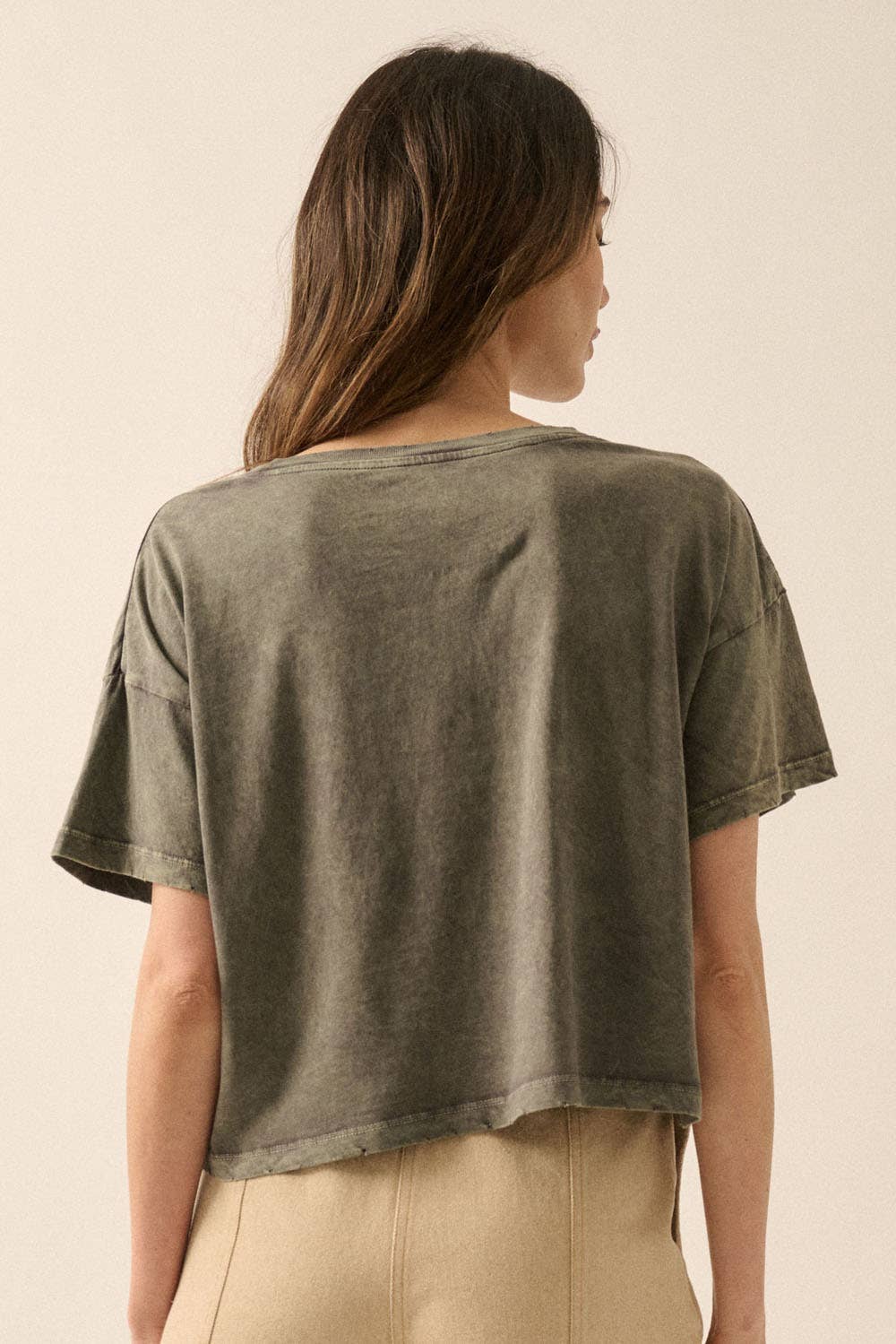 Desert Stampede Cropped Vintage Tee