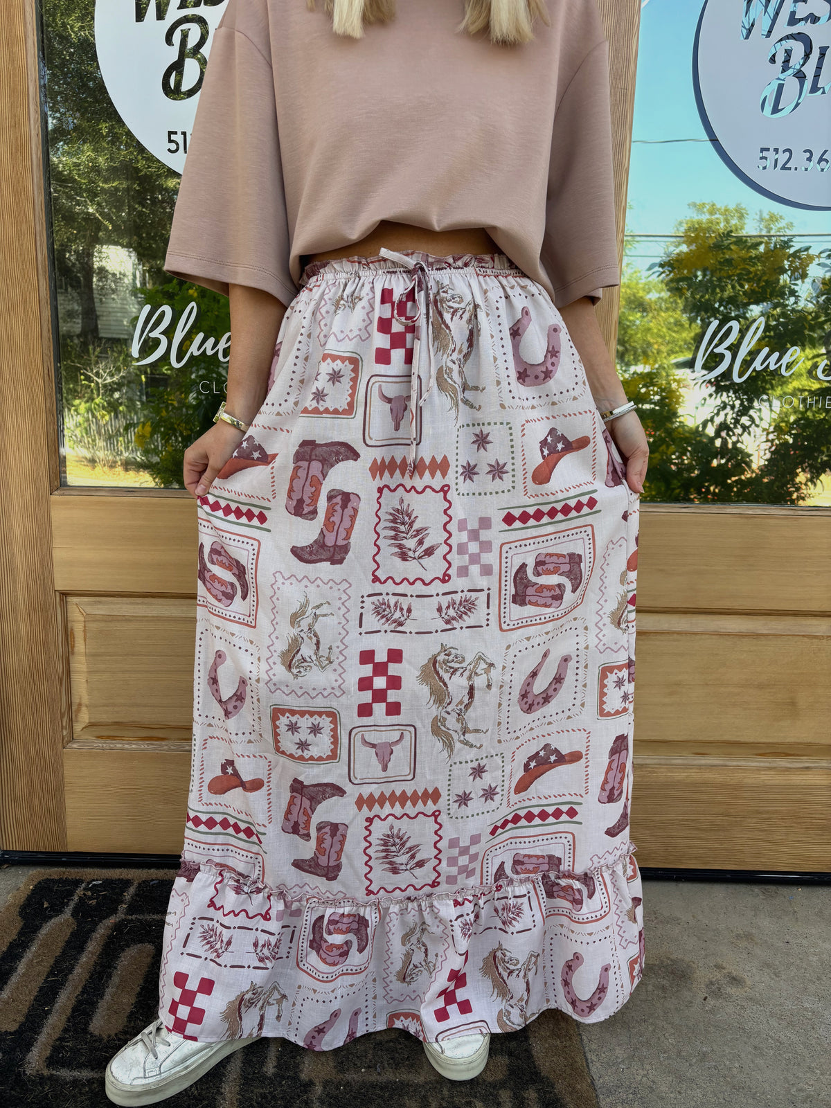 Prairie Postcard Maxi Skirt