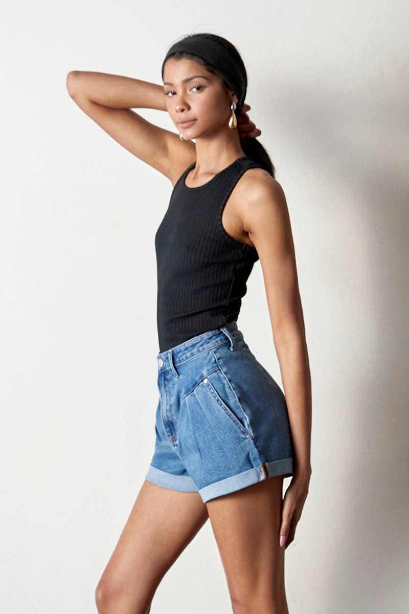 The Westward Roll Denim Shorts