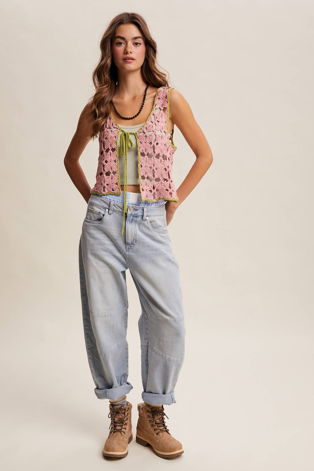 Daisy Lane Crochet Tie Vest