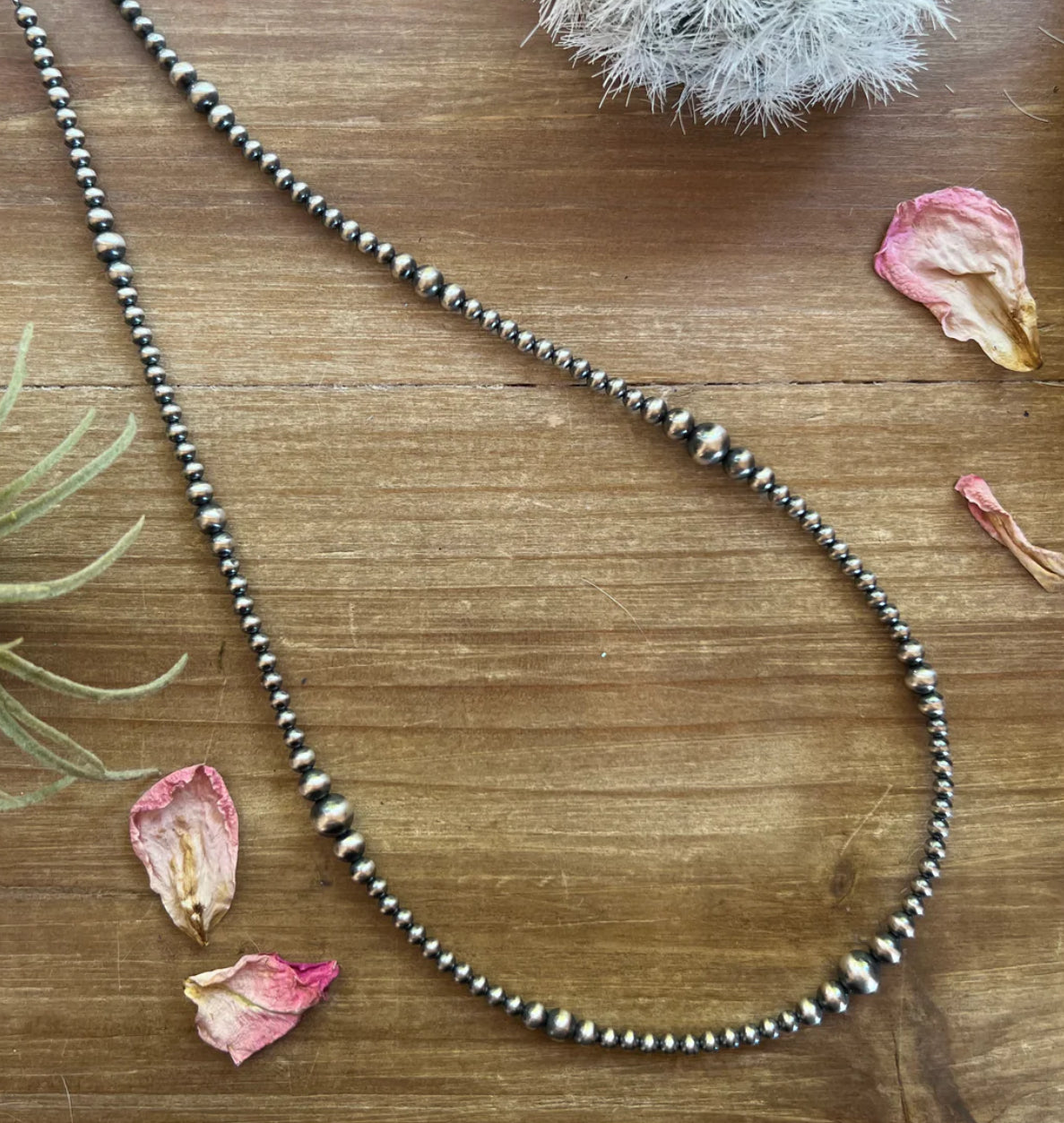 Graduated Sterling Necklace 3-6mm