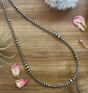 Graduated Sterling Necklace 3-6mm