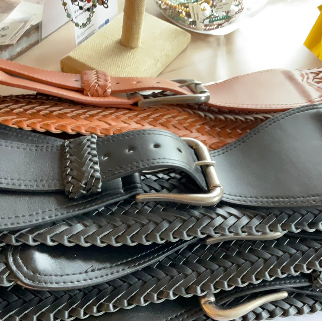 Wide Braided Belt