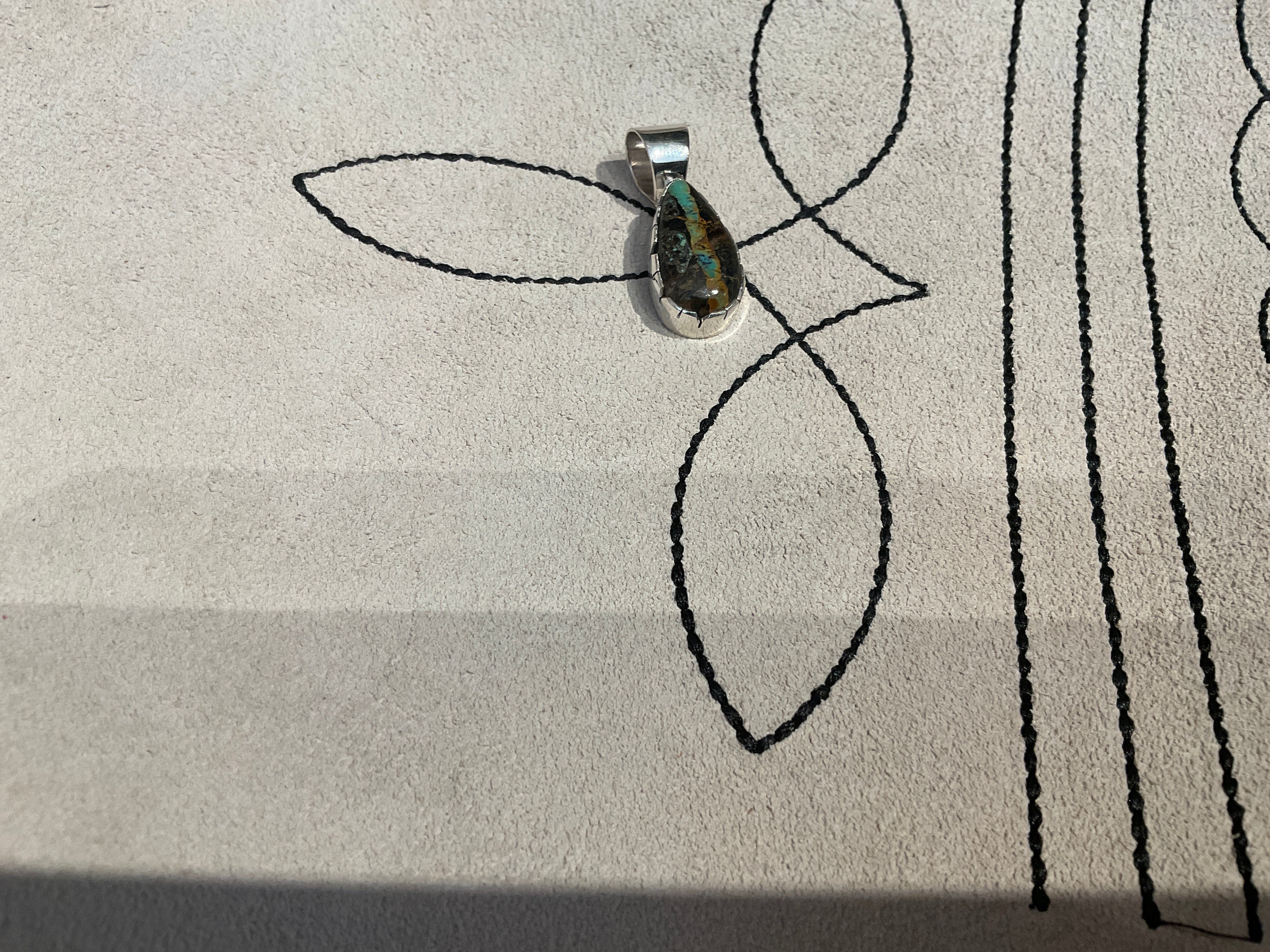 Blackjack Turquoise Sterling Pendant KC